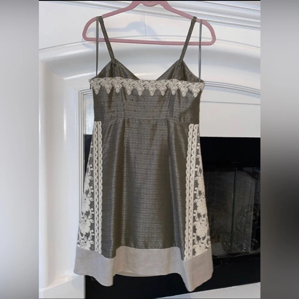 Anthropologie Moulinette Soeurs rainwashed shale dress sz 8 - Picture 2 of 10